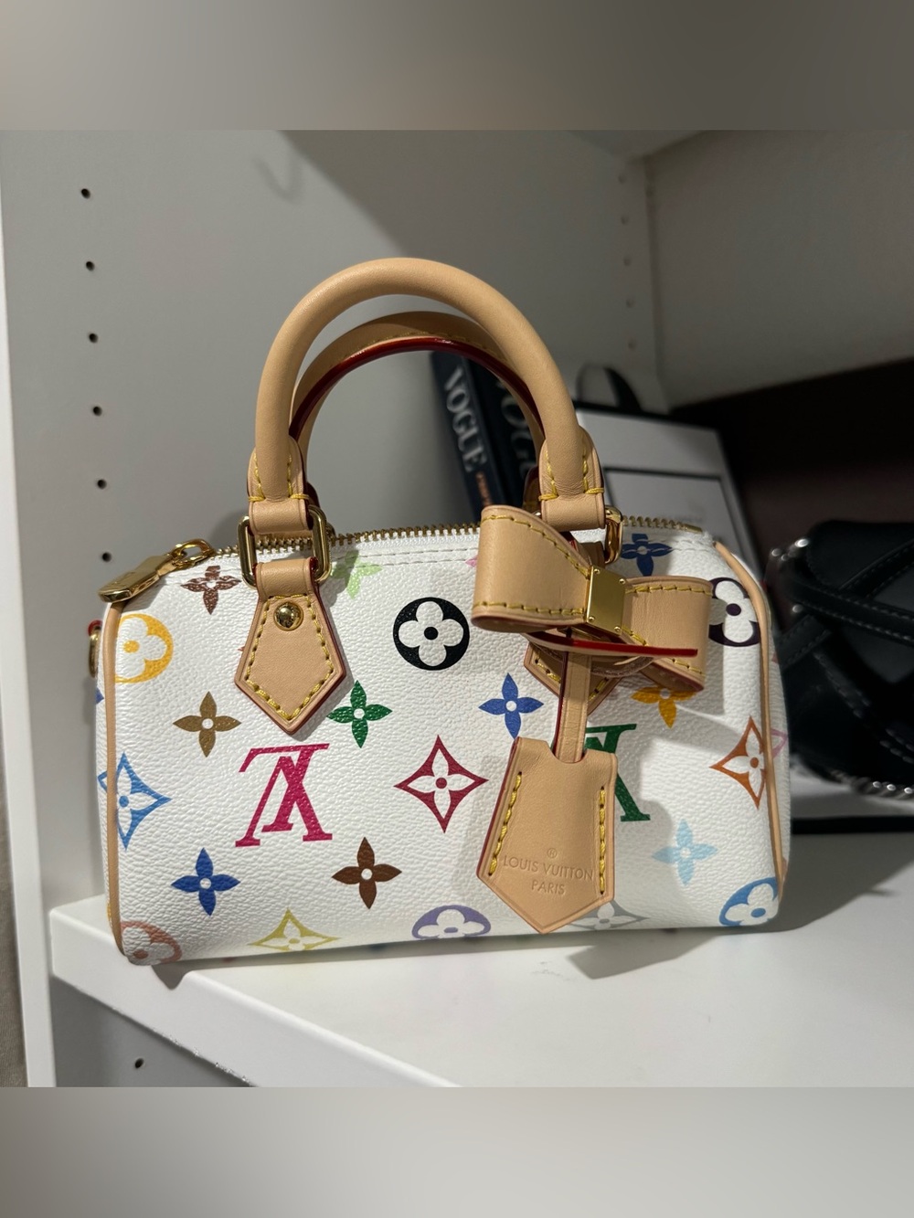 Louis Vuitton White Murakami Monogram Nano Speedy